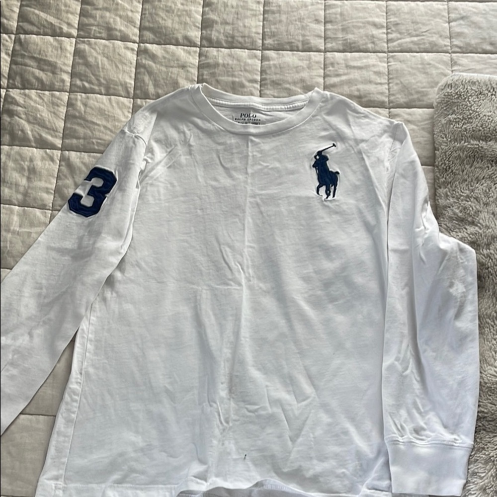 Ralph Lauren Boys white long sleeve t-shirt